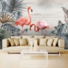Cute Flamingos Tropical Wallpaper Wallmural - Image 2