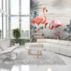 Cute Flamingos Tropical Wallpaper Wallmural - Image 3