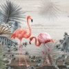 Cute Flamingos Tropical Wallpaper Wallmural - Image 4