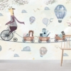 Cycling Giraffe With Animals on Train Wallmural - Image 2