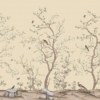 Flowers & Birds Pattern Mural – Cream | FJ304 - Image 2