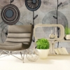 Geometric Flower Wallpaper Wallmural - Image 2