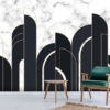 Dark Tropical Big Leaves Wallpaper Wallmural - Image 2