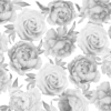 Peonies & Roses Black & White - Image 2