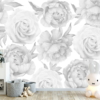 Peonies & Roses Black & White - Image 3