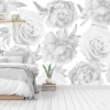 Peonies & Roses Black & White