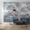 Flamingos in the Sky Wallmural