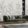 Flowers Pattern Mural – Light Cream | FJ303