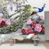 Peacock Wallpaper Floral Wall Poster Wallmural - Image 3