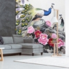 Peacock Wallpaper Floral Wall Poster Wallmural - Image 4