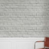 White Amsterdam Brick Wall Mural - Image 3