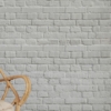 White Amsterdam Brick Wall Mural