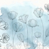 Blue Background Flowers Wallpaper Wallmural - Image 5